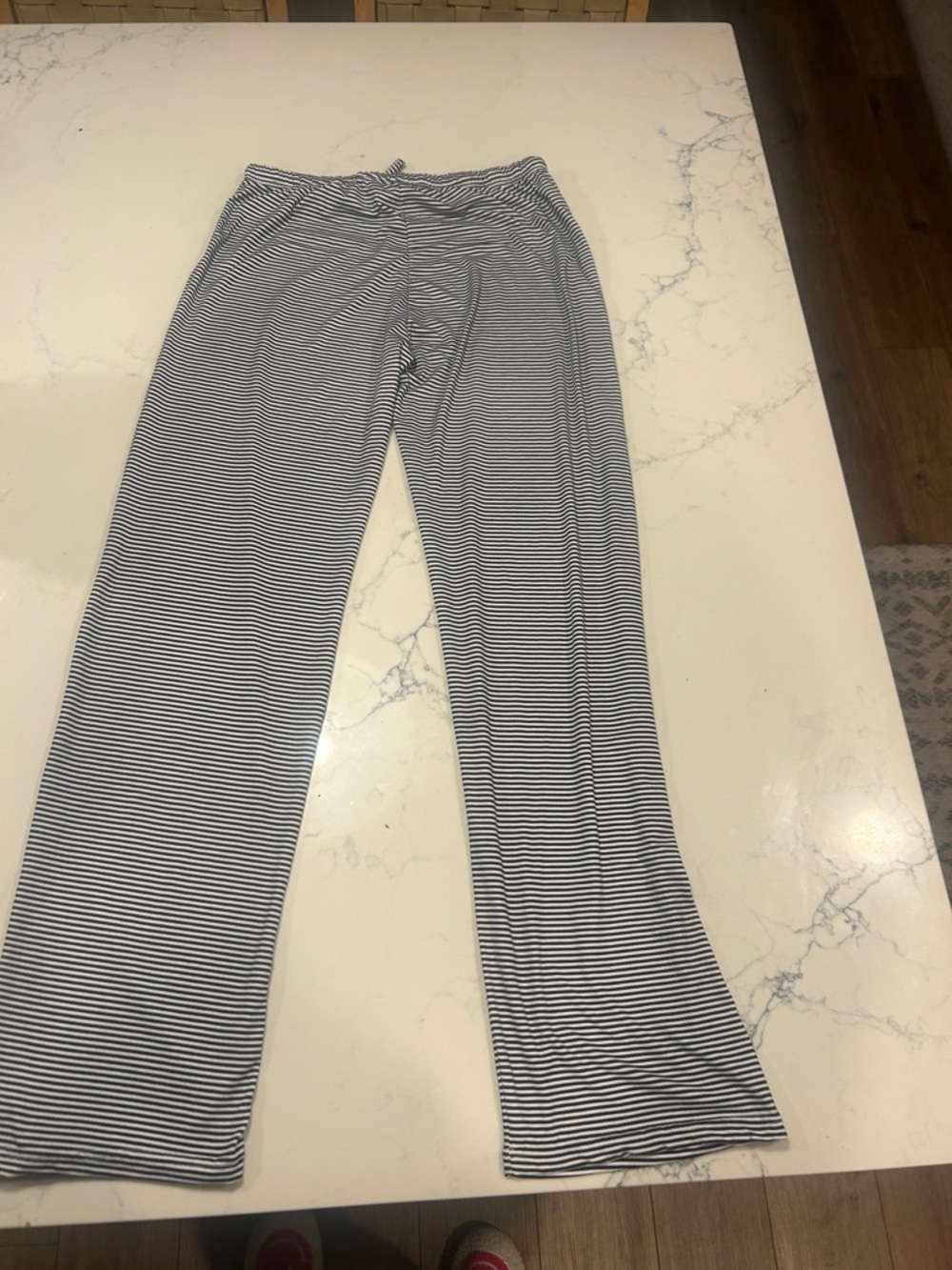 Black & White Striped Lounge Pants size medium - Picture 2 of 4